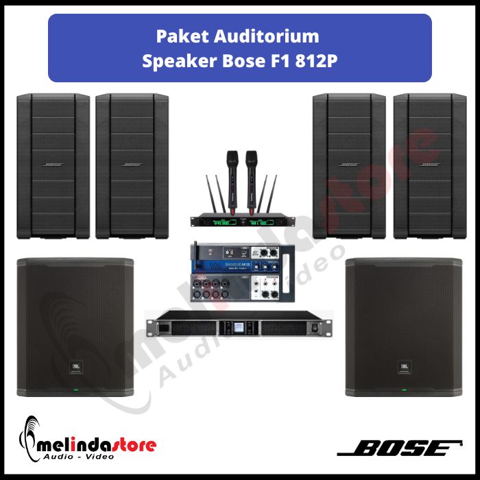 Paket Auditorium Speaker Bose F1 812P 4 Speaker dan Subwoofer JBL